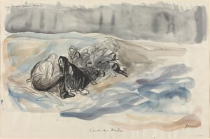 Víz alatti hadviselés. A semlegesek iskolája, c. 19141919. alkotó: Jean Louis Forain