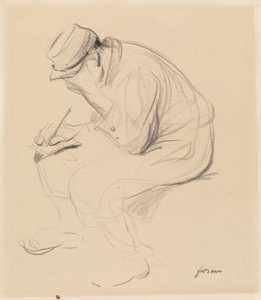 Le Poilu francia katona íróotthon, c. 1900. alkotó: Jean Louis Forain