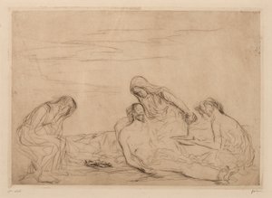 Pietà (harmadik tányér) alkotó: Jean-Louis Forain
