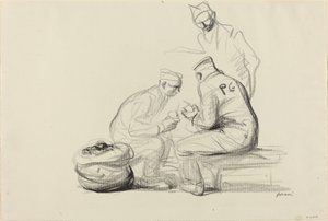 Poilu und deutsche Gefangene von Jean Louis Forain