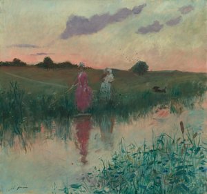 A művész felesége horgászat, 1896. alkotó: Jean Louis Forain