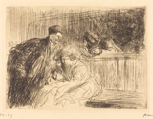 Az ügyvéd beszél a foglyal (második tábla) alkotó: Jean Louis Forain