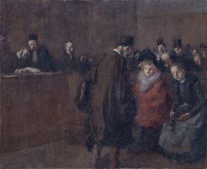 „The Law Court Scene de tribunal”, 1910 alkotó: Jean Louis Forain