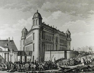 Chantillyből Párizsba szállított ágyúk, 1789. augusztus 9. alkotó: Jean Louis Prieur