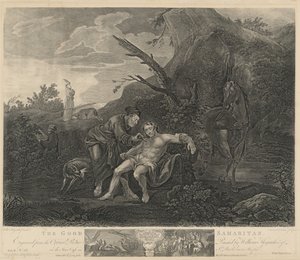 Az irgalmas szamaritánus alkotó: Jean Marie Delatre and Simon Francois Ravenet I after William Hogarth