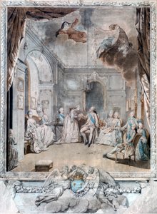 Louise asszony búcsúzik fiától, 1772 alkotó: Jean Michel the Younger Moreau