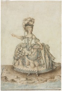 Jelmeztanulmány operaénekesnek, 1781. alkotó: Jean Michel Moreau le Jeune