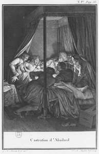 Abelard kasztrálása, illusztráció a „Lettres d