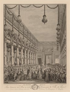 A királyi lakoma a Hôtel de Ville-ben, 1782. január 21. alkotó: Jean Michel the Younger Moreau