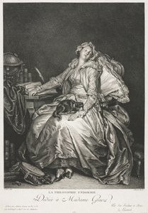 Madame Greuze alszik, 1776. alkotó: Jean Michel the Younger Moreau