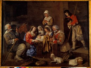 Jean Michelin (1623-1695) A Pásztorok imádása című festménye XVII.