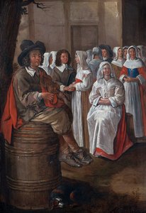 Esküvői jelenet: Michelin, Jean (1623-1695). Olaj, vászon, méret: 76x52, , Magángyűjtemény