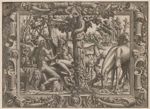 Éva megkísértése c. 15451547.