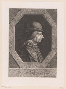 XI. Lajos francia király portréja alkotó: Jean Morin