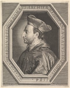 Borromeo Szent Károly bíboros és milánói érsek. alkotó: Jean Morin