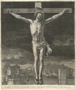 Krisztus haldoklik a kereszten alkotó: Jean Morin, after Philippe de Champaigne