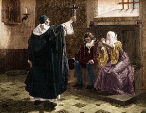 A nagy spanyol inkvizítor, Fray Tomas de Torquemada (1420-1498), II. Ferdinánd és I. Izabella kasztíliai katolikus királyok között