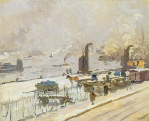 Hamburgi kikötő télen, 1909