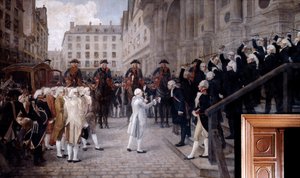 XVI. Lajost Párizs új polgármestere fogadta 1789. július 17-én, a XX.