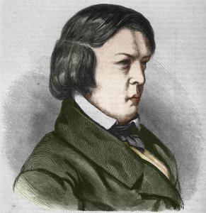 Robert Schumann német zeneszerző. J.B. Laurens rajza. alkotó: Jean Paul Laurens