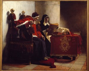 A pápa és az inkvizítor azt is mondta: „IV. Sixtus (1471-1484) és Tomas de Torquemada (1420-1498)”. Jean Paul Laurens festménye (1838-1921)
