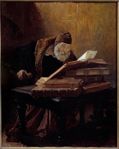 Az öreg tudós. Jean Paul Laurens (1838-1921) festménye 1889. Olaj, vászon. Méret: 0,60 X 0,48 m. Toulouse, Musee Des Augustins – A régi tudós vagy az alkimista. Jean Paul Laurens festménye (1838-1921) alkotó: Jean Paul Laurens