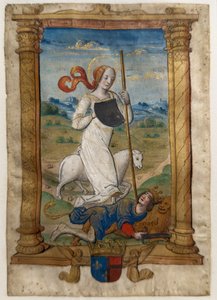 Alázat és büszkeség. Les rondeaux des vertus, 1515 után (festett és illuminált pergamen) alkotó: Jean Pichore