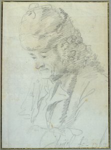 Voltaire (1694-1778) idős korban, 1769 (kréta papíron)