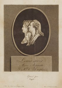 Louis Seize, Marie Antoinette és Mgr. le Dauphin alkotó: Jean Pierre Marie Jazet