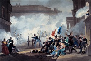 1830-as forradalom: Az Ecole Polytechnique egyik diákja elfoglalt egy ágyút a Palais-Royal július 28-i elfoglalása során