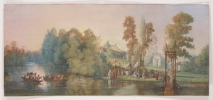 Galáns jelenet: piknik egy tónál, 1787