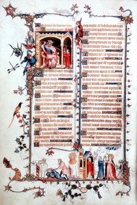 Oldal a Belleville-i breviáriumból 1323-1326 alkotó: Jean Pucelle