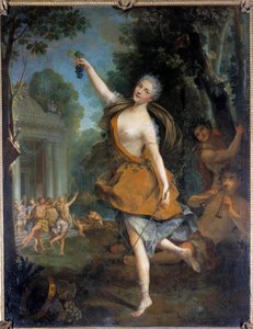 Mademoiselle Prevost bacchante-ban Mademoiselle Prevost táncosnő (1680-1741) ábrázolása balett közben. Jean Raoux (1677-1734) festménye. 1723. Dim 2,09 x 1,62 m Tours, Musee des Beaux Arts