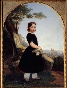 Egy kislány portréja (Esther Debost) Esther Debost, a művész unokatestvére. Hippolyte Lazerges (1817-1887) festménye 1843 V. 0,81x0,61 m Rouen, musee des Beaux Arts