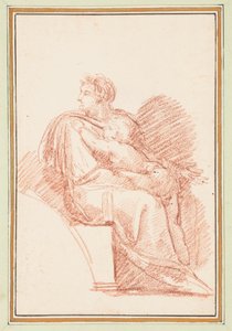 Jósiás Jekóniással a karjában, Krisztus ősei a Sixtus-kápolna mennyezetéről, Michelangelo