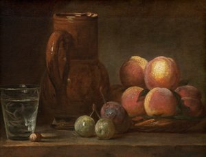 Gyümölcs, kancsó és pohár, c. 17261728. alkotó: Jean-Baptiste Simeon Chardin