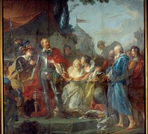 Calais 1347-es ostroma Szent Péter Eustache kegyelete volt, a hat calais-i polgár közül a legismertebb, aki III. Edward angol királyhoz ment, hogy Calais lakóinak kegyelméért esedezzen (1347. augusztus). Jean Simon festménye
