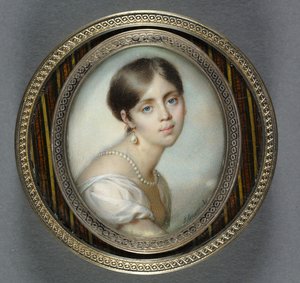 Fehér ruhás fiatal nő portréja, 1805.
