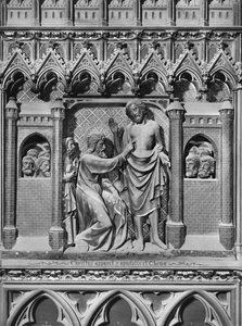 Katedrális, belső tér, kórus paraván, Jézus Krisztus megjelenése az apostoloknak, Szent Tamás hitetlensége, 1340-51 körül (polikróm kő)