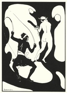 Ovidius szerelmes könyvei: Egy hátulról foltokkal borított hát (színes litográfia) alkotó: Jean de Bosschere
