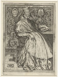 Karel van Bourbon kardinális portréja Bourbon Károly bíboros 28 évesen alkotó: Jean de Gourmont (I)