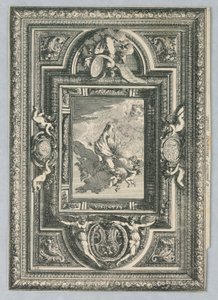 Mennyezet, a "Designs of Plaphons"-ból alkotó: Jean le Pautre