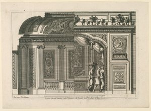 Tervezés egy francia fülkéhez, az "Alcoves à le Francoise"-tól alkotó: Jean le Pautre