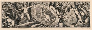 Frieze: Fegyverek és Putti trófeák alkotó: Jean le Pautre