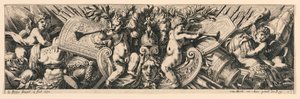 Frieze: Fegyverek és Putti trófeák alkotó: Jean le Pautre