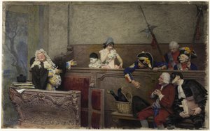 Pierrot próbatétele (akvarell és gouache, grafiton, krémtáblán)