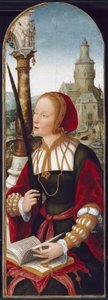 Szent Borbála, 1520 körül alkotó: Jean the Elder Bellegambe