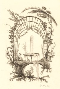 Szökőkút pergola alatt