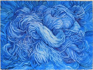 Wool Cobalt Blue, 2013 (gouache, papír)