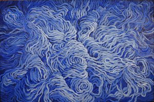 Wool Navy Blue, 2013 (gouache, papír)